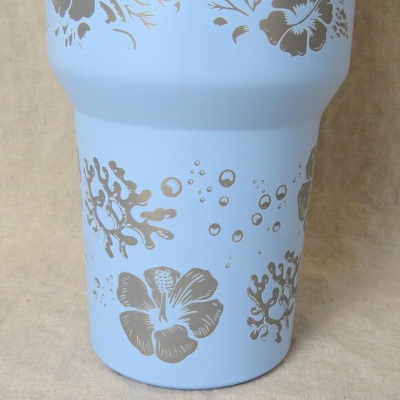 Stanley 40oz Quencher H2.O FlowState Tumbler, Sea Life Laser Etched New w/ FLAW - Picture 4 of 14